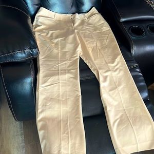Comfortable cream colored slacks. Professional attire